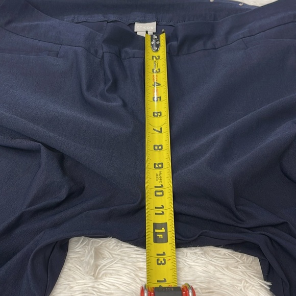 Chico's Blue Bermuda Shorts with Elastic Waistband PULL ON WOMENS SIZE 4 (US 20) - Picture 4 of 7